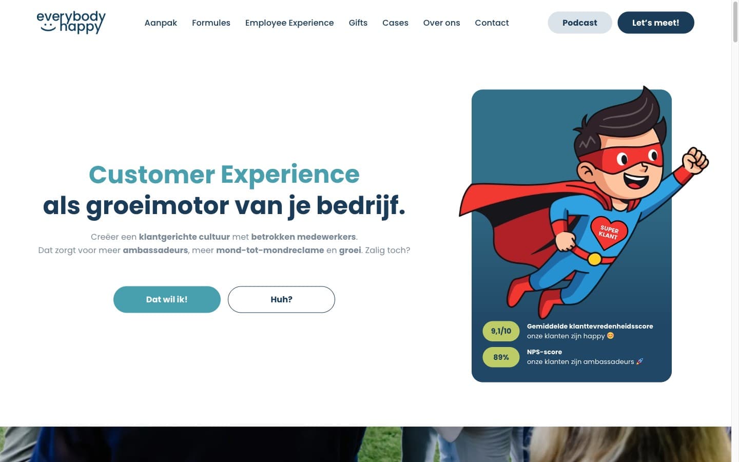 De website van Everybody Happy